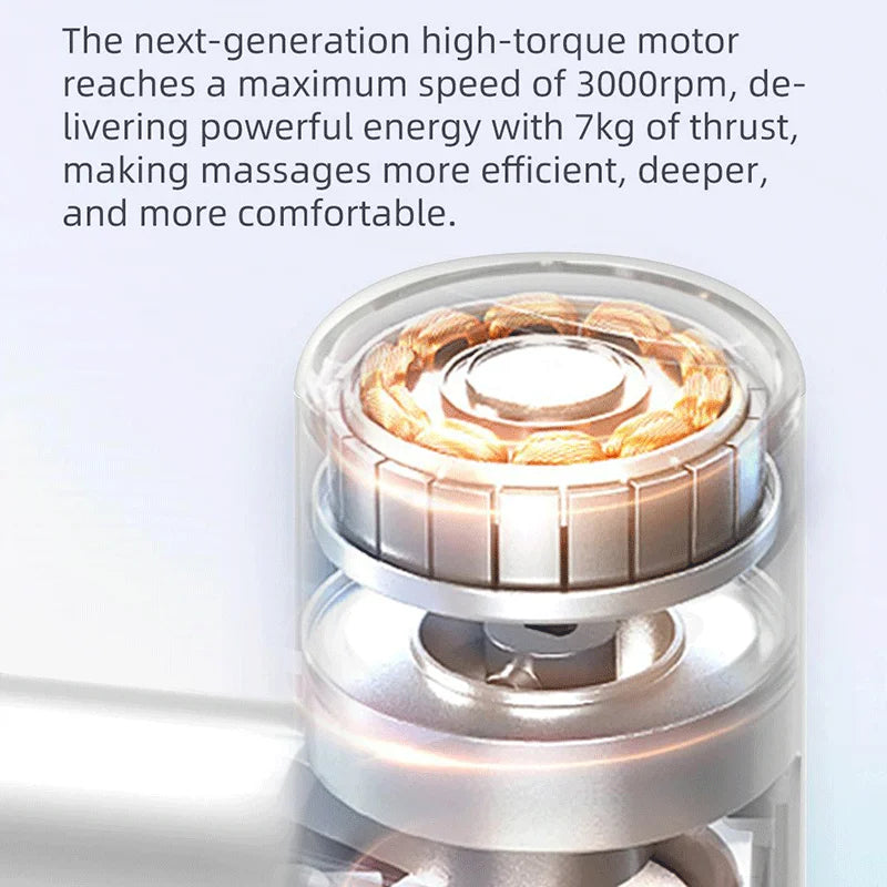 Kica Mini 3 Massage Gun Ultra Light 255g 3000RPM Adjustable Speed 7kg Impact Force 4 Heads Portable Muscle Relaxer