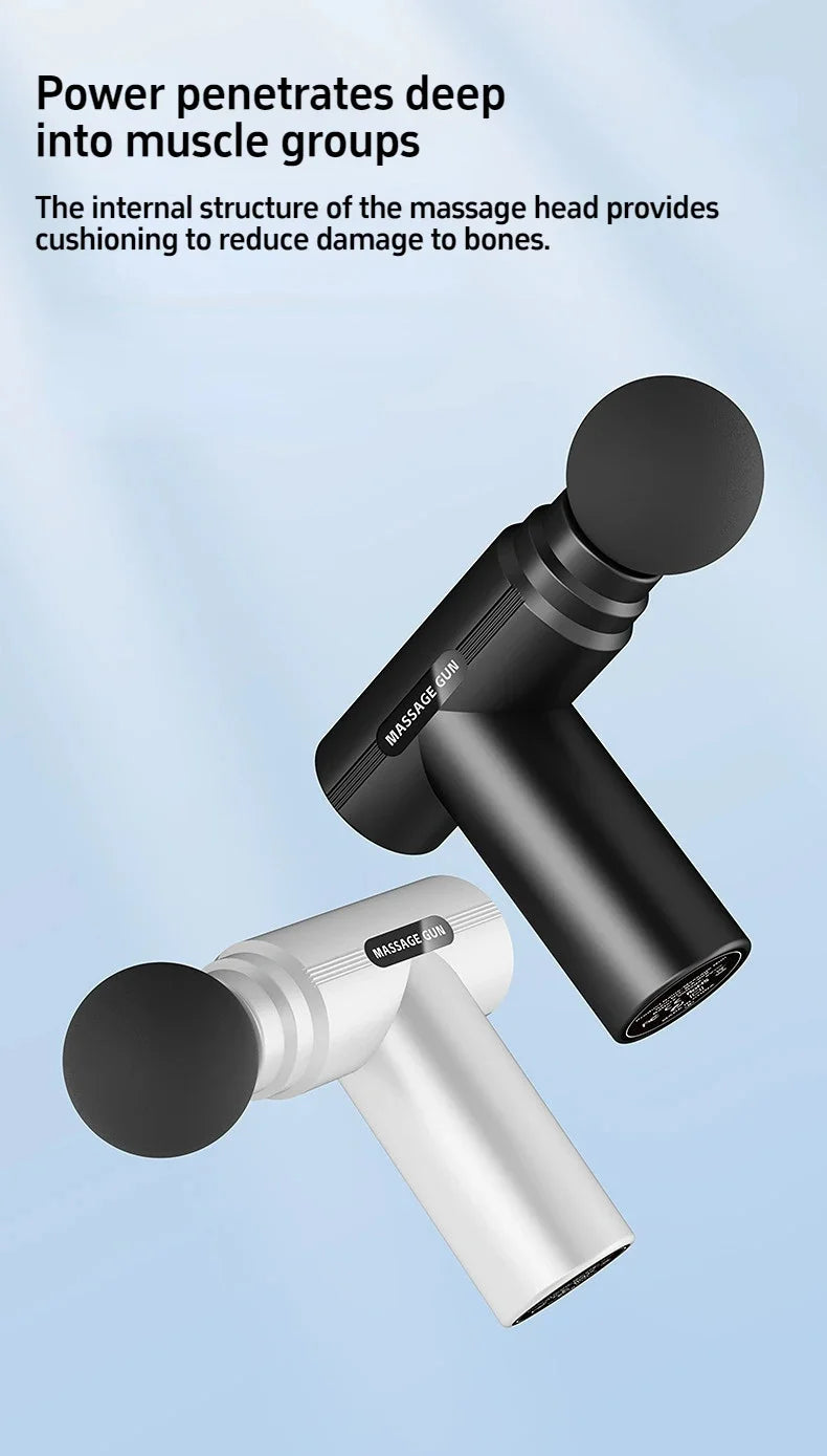 USB Mini Massage Gun Fascia Machine Muscle Relaxation Vibrating Gun Rod Massage Fitness Equipment Neck Grab Fascia Gun
