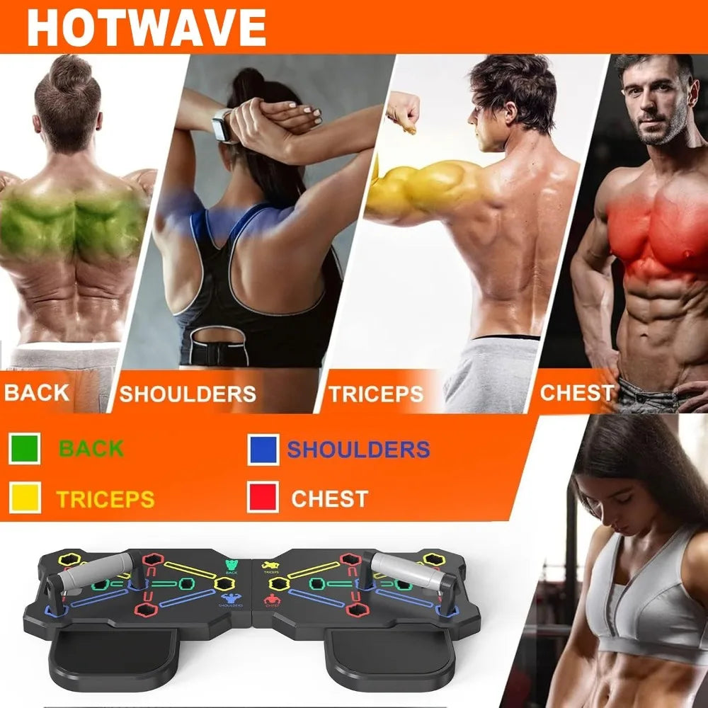 Portable Workout Equipment with 20 Gym Accessories, Push Up Board & Plank Trainer, Resistance Bands with Ab Wheel, Exercise at Home
