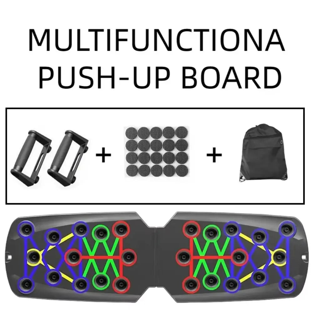 22/28-in-1 Push-up Board Multifunctional Foldable Home Exercise Equipment Colorful with Tension Rope Push Up Bar Gym