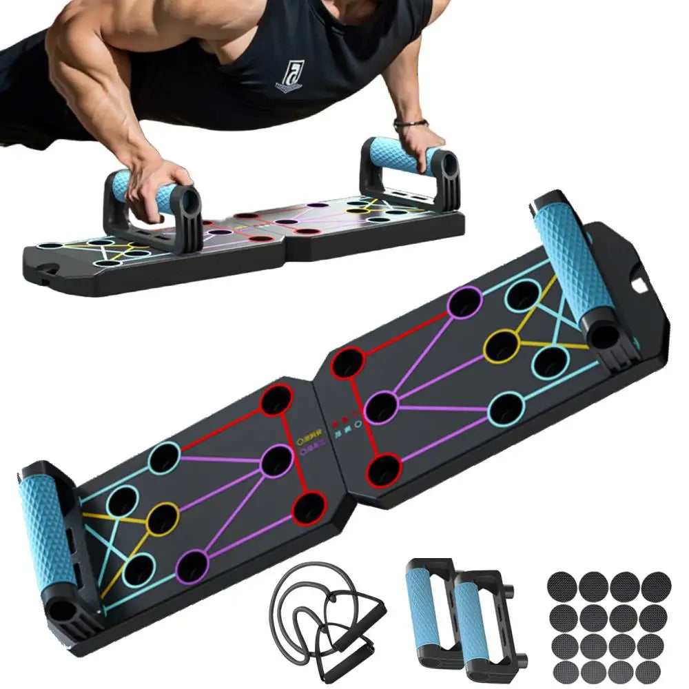 Portable Push-up Board Set Push Up Board Fitness With Handles Foldable Fitness Equipment For Chest Abdomen Arms Back Training