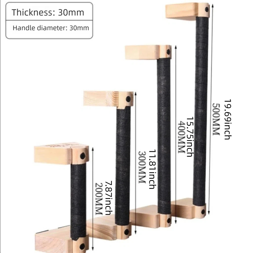 Wooden Push Up Bars (Pair) | Non-Slip Parallettes for Strength Training & Calisthenics