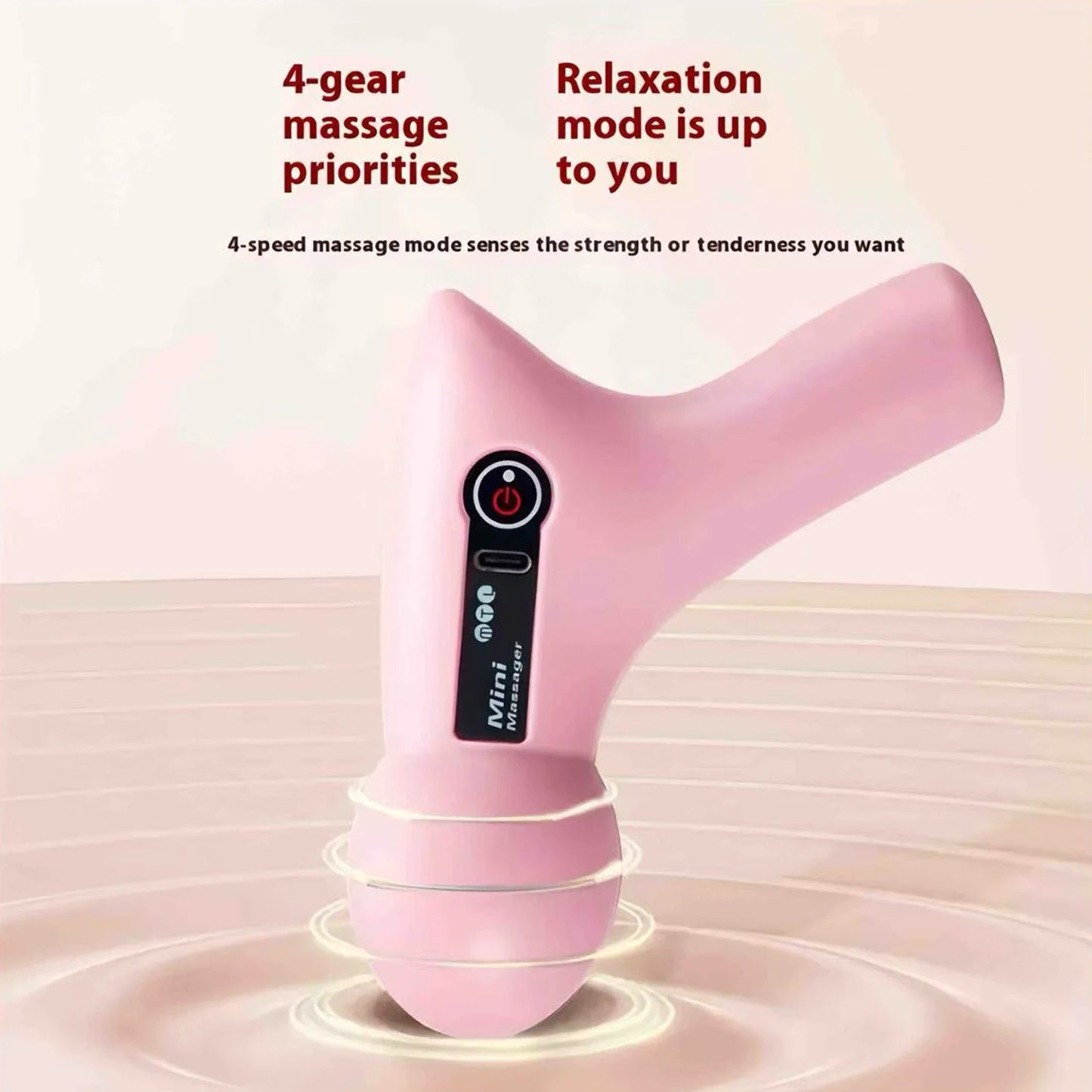 Mini Massage Massage LCD Screen 6 Heads Gun Muscle Massager Portable Electric Fascia Gun for Neck Foot Body Fascia Gun