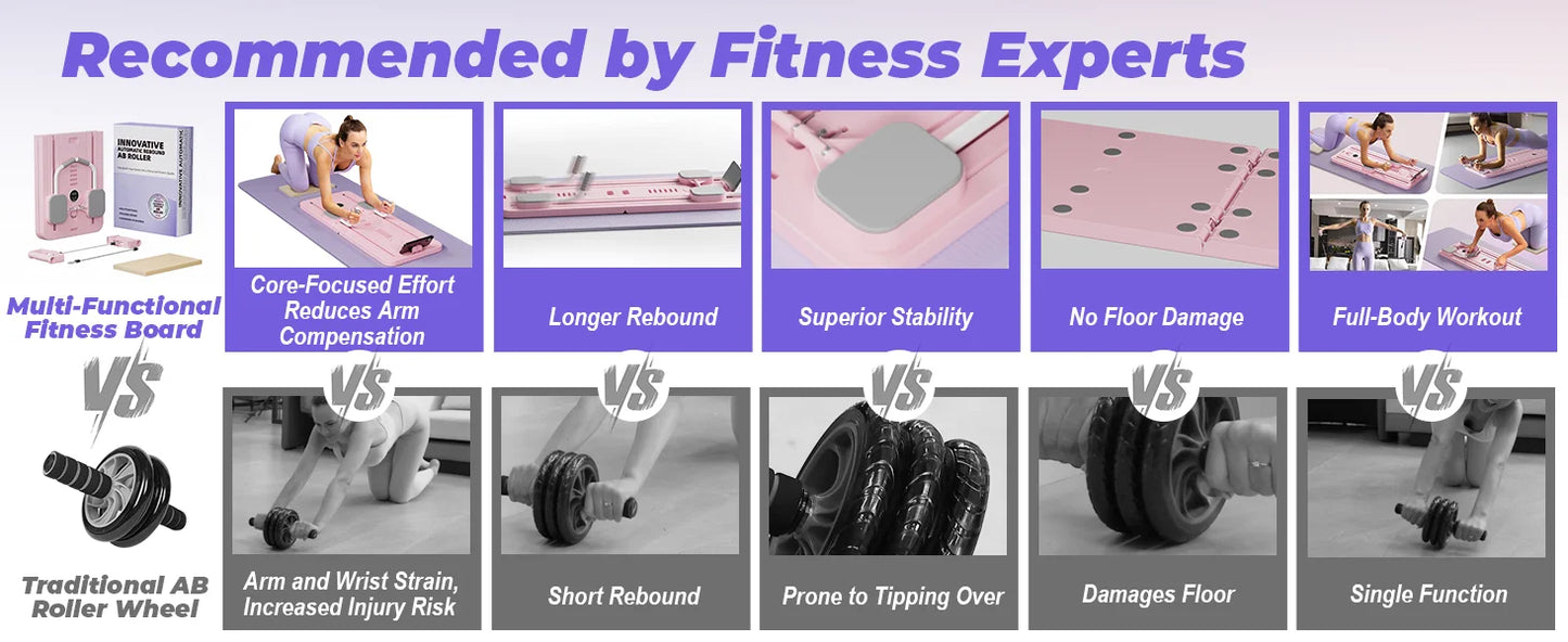Multifunctional Abdominal Board fitness board Push up Board automatic rebound abdominal muscle curling, home fitness equipment
