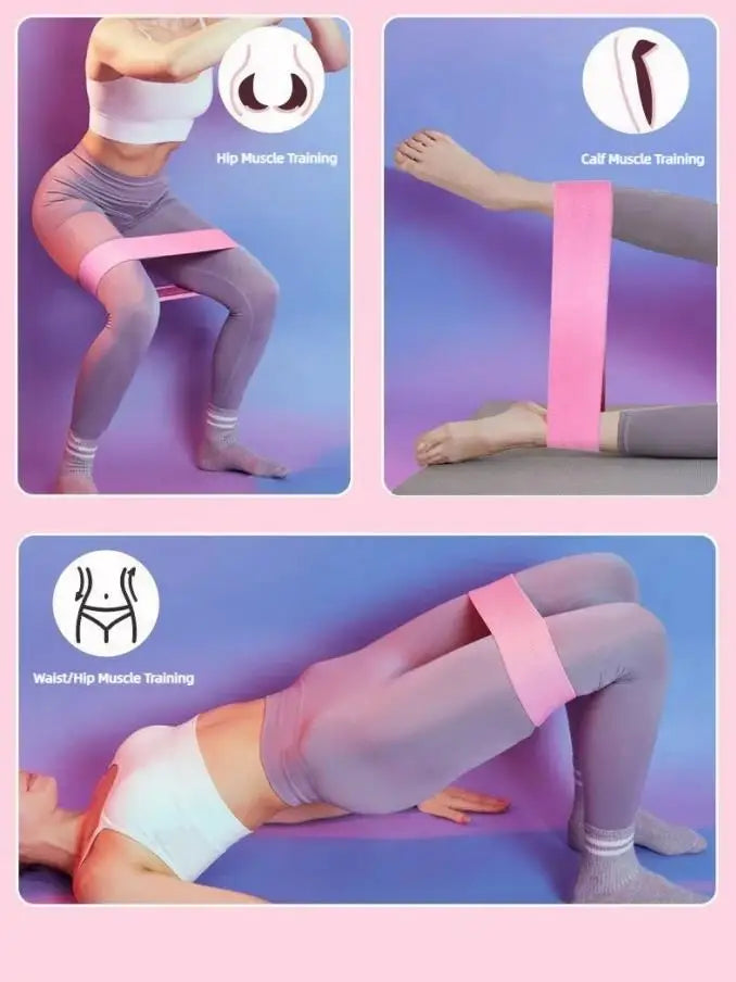 3-Pack Fabric Resistance Bands – Non-Slip Hip, Glute & Thigh Workout Bands for Squats, Yoga & Strength Training