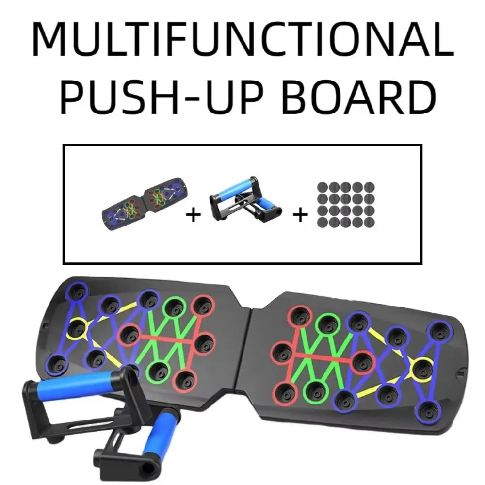 22/28-in-1 Push-up Board Multifunctional Foldable Home Exercise Equipment Colorful with Tension Rope Push Up Bar Gym