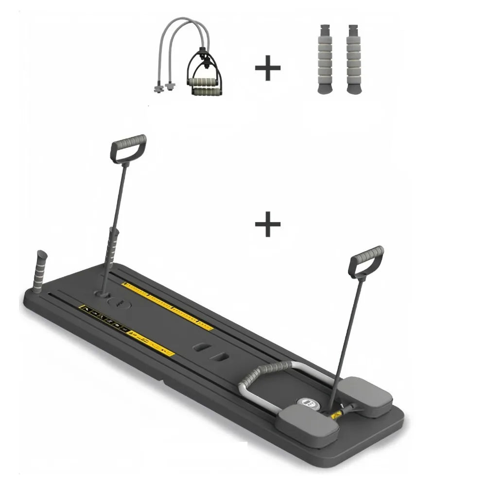 Leg & Arm Toner Fitness Abdominal Exercise Board with Tension Rope Adjustable Push-up Automatic Rebound Board Multifunctional