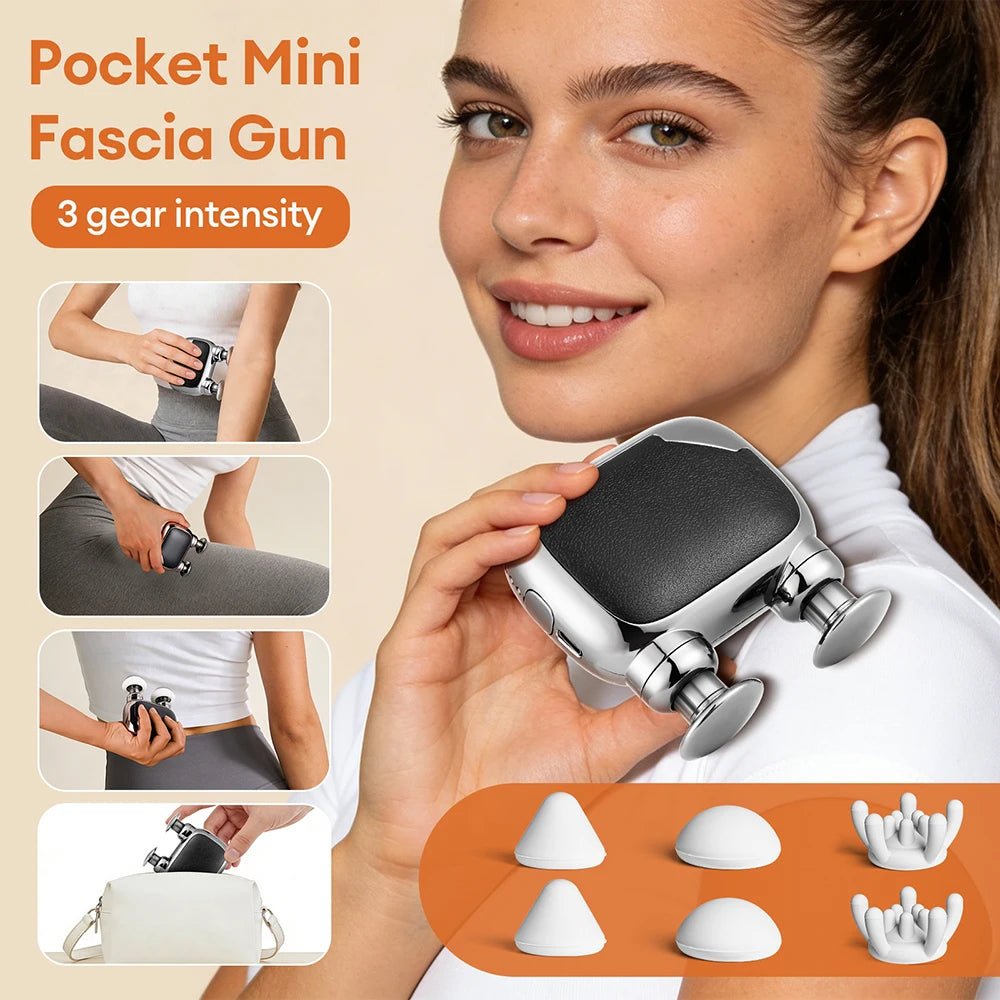 High Frequency Vibration Fascia Gun Portable Electric Massage Gun Mini Body Massage Gun Muscle Relaxation Fascia masajeador