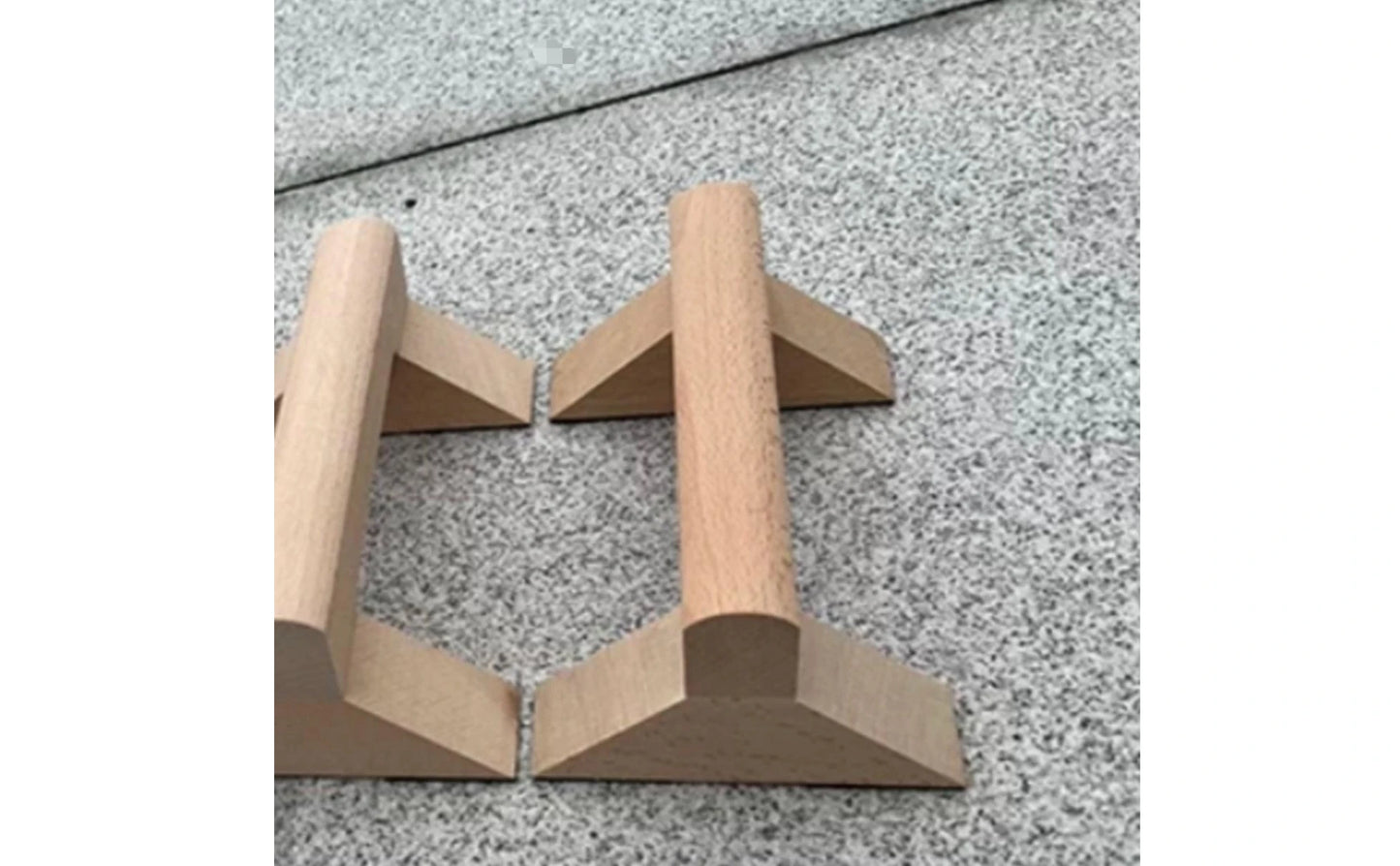 Wooden Push-up Stands Solid Wood Push-up Stands with Triangular Base Parallettes Long-Lasting Fitness Equipment Comfortable Grip