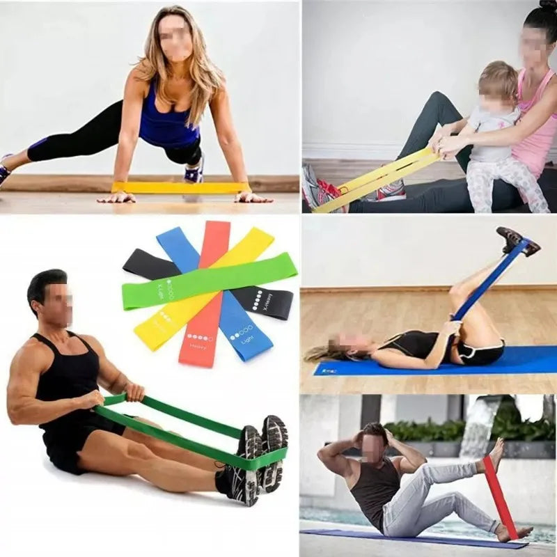 5pcs Resistance Bands Set Color Coded Non Slip Elastic Loop Bands for Yoga Pilates Strength Training Home Gym Workout Fitness