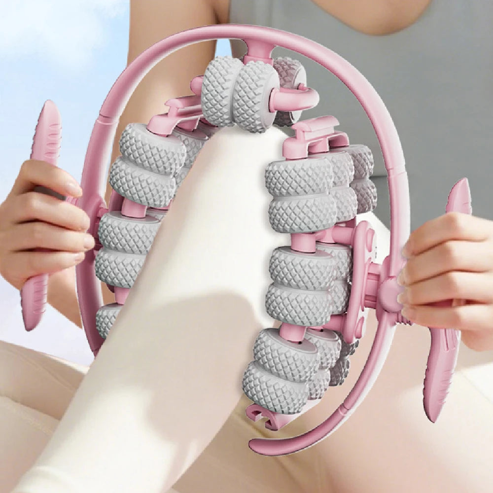 40-Wheel Massage Roller – Manual Muscle & Leg Massager