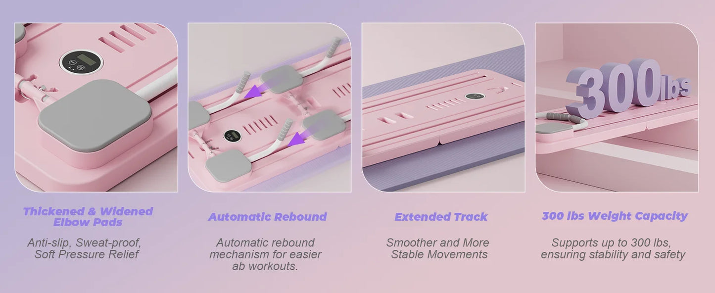 Multifunctional Abdominal Board fitness board Push up Board automatic rebound abdominal muscle curling, home fitness equipment