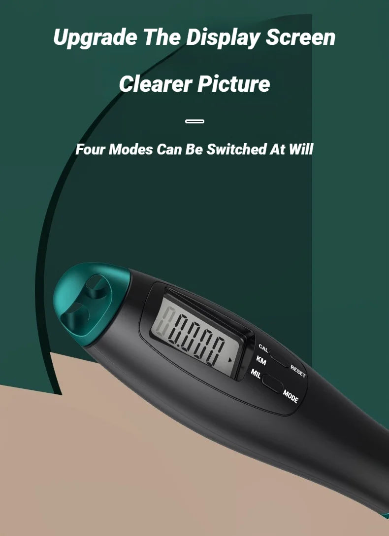 Counting Jump Rope with Digital Counter Adjustable Steel Skipping Rope for Cardio & Fitness