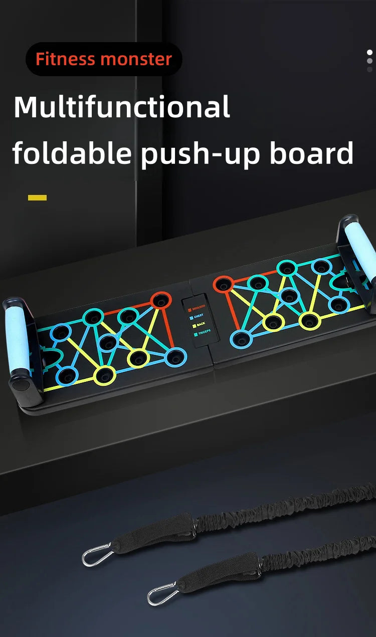 Portable Multi-Functional Push-Up Board Set - Foldable Sports Equipment - Home Gym Muscle Strength Machine - Pistol Support