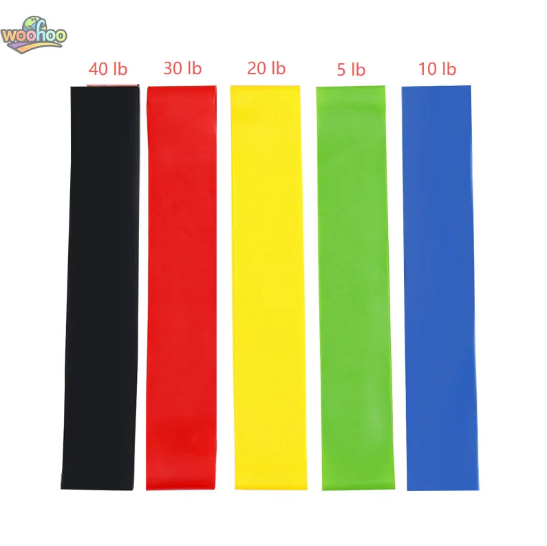 5pcs Resistance Bands Set Color Coded Non Slip Elastic Loop Bands for Yoga Pilates Strength Training Home Gym Workout Fitness