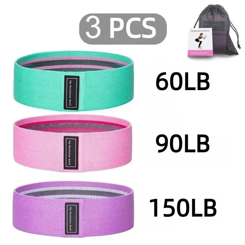 3-Piece Fabric Resistance Bands Set | Non-Slip Booty Bands for Glute & Leg Workouts