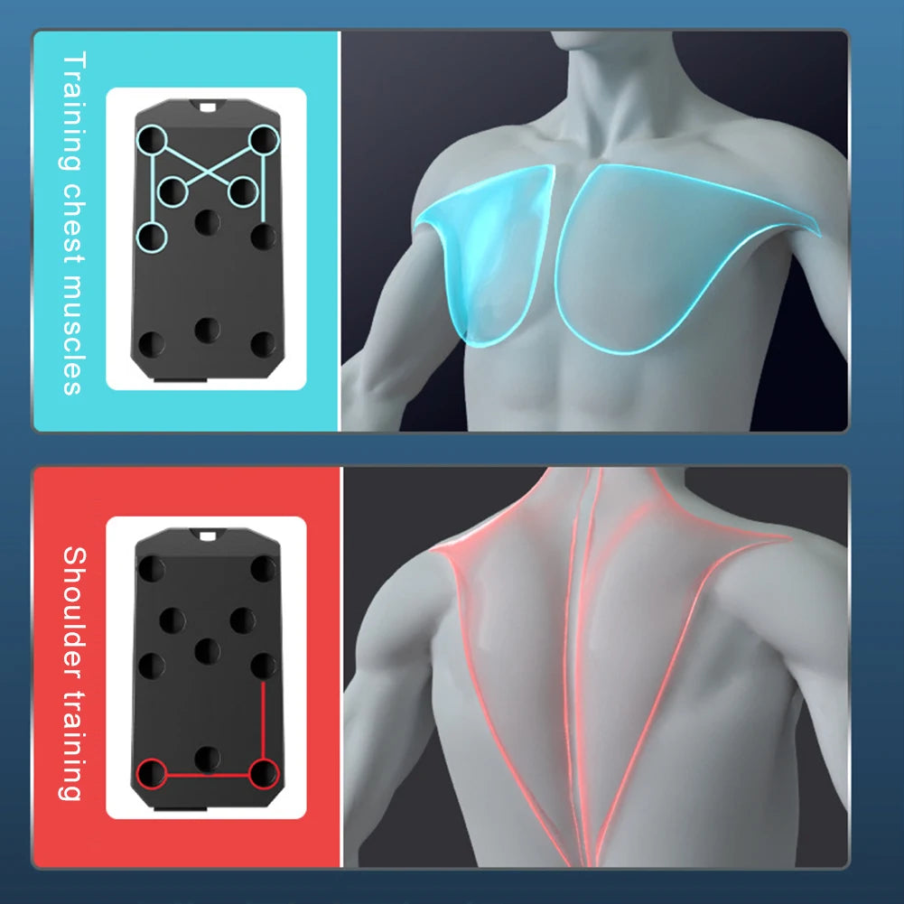 Portable Push-up Board Set Push Up Board Fitness With Handles Foldable Fitness Equipment For Chest Abdomen Arms Back Training