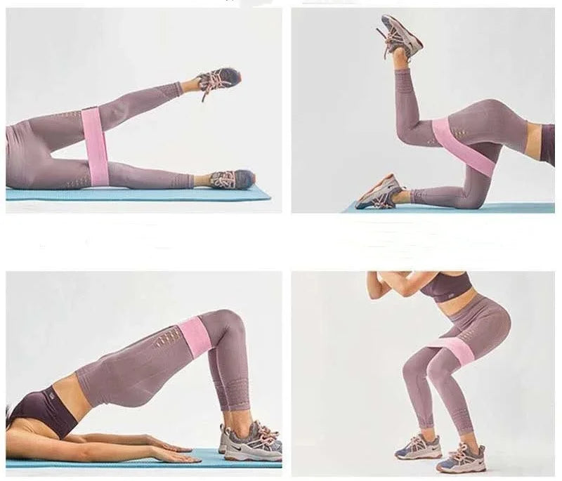 Fabric Resistance Hip Booty Bands Glute Thigh Elastic Workout Squat Circle Stretch Fitness Strips Loops Yoga Gym Equipment 3Pcs