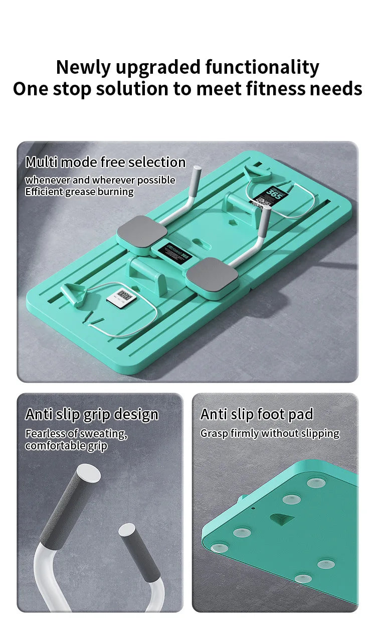 Multifunctional Abdominal Board Home Fitness Equipment Timer Push-up Handles Resistance Band Multifunctional Exercise Equipment