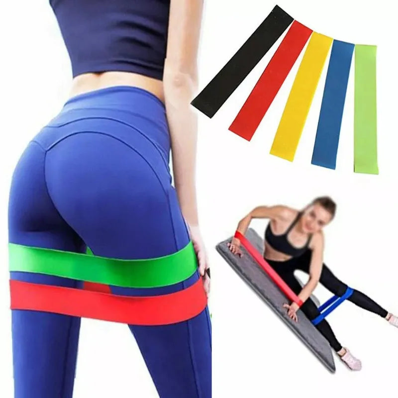 5pcs Resistance Bands Set Color Coded Non Slip Elastic Loop Bands for Yoga Pilates Strength Training Home Gym Workout Fitness