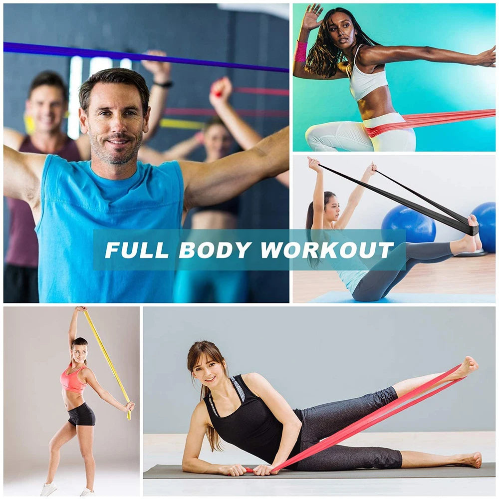 1/3/4pcs Yoga Sport Resistance Bands Home Strength Elastic Exercise Band Gym Pilates Long Training Tension Belt Yoga Accessories