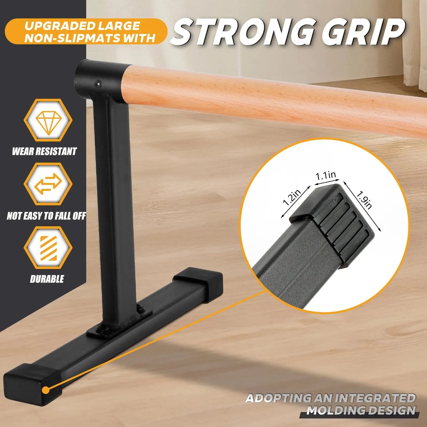 Solid Wood Push Up Board – Anti-Slip Calisthenics Stand for Home Gym Strength Training