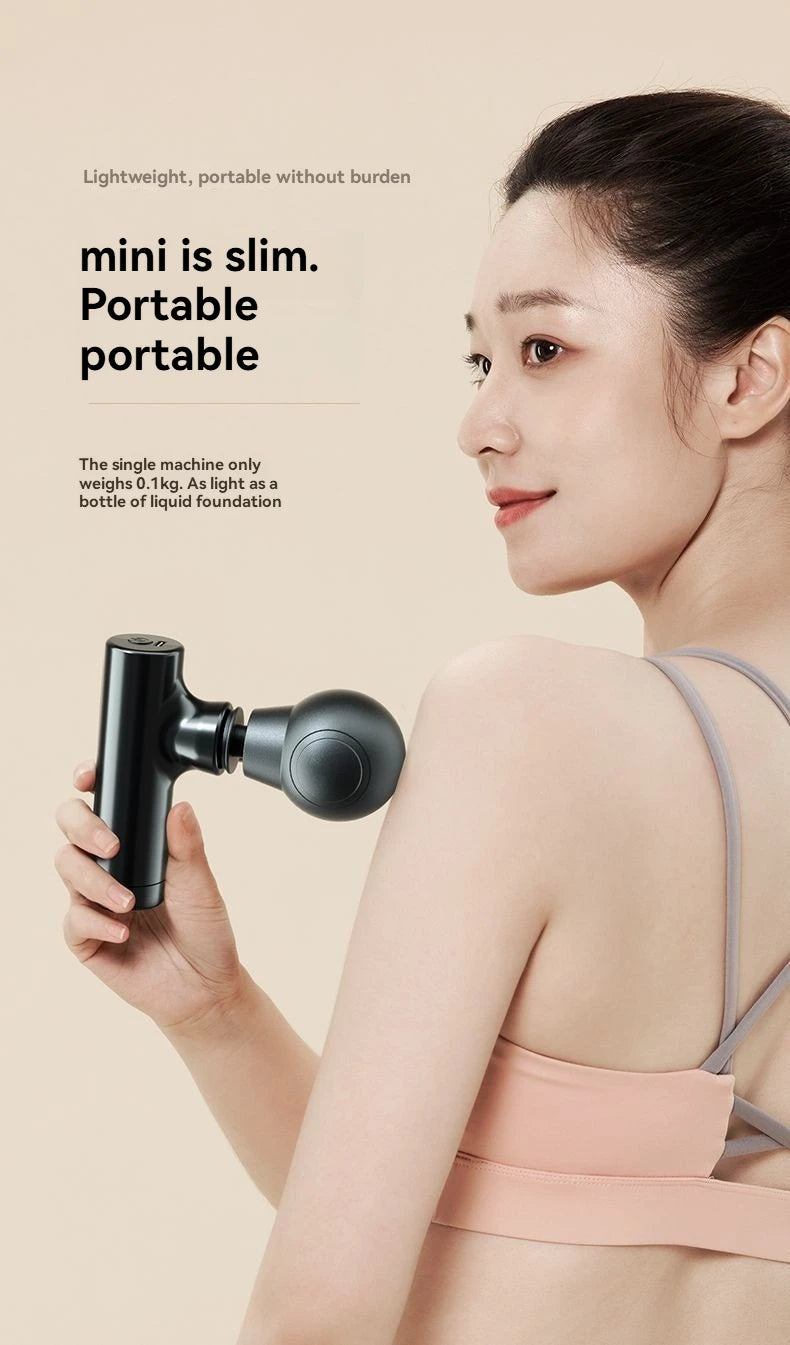 2025 New USB Mini Massage Gun Fascia Machine Muscle Relaxation Vibrating Gun Rod Massage Fitness Equipment Neck Grab Fascia Gun
