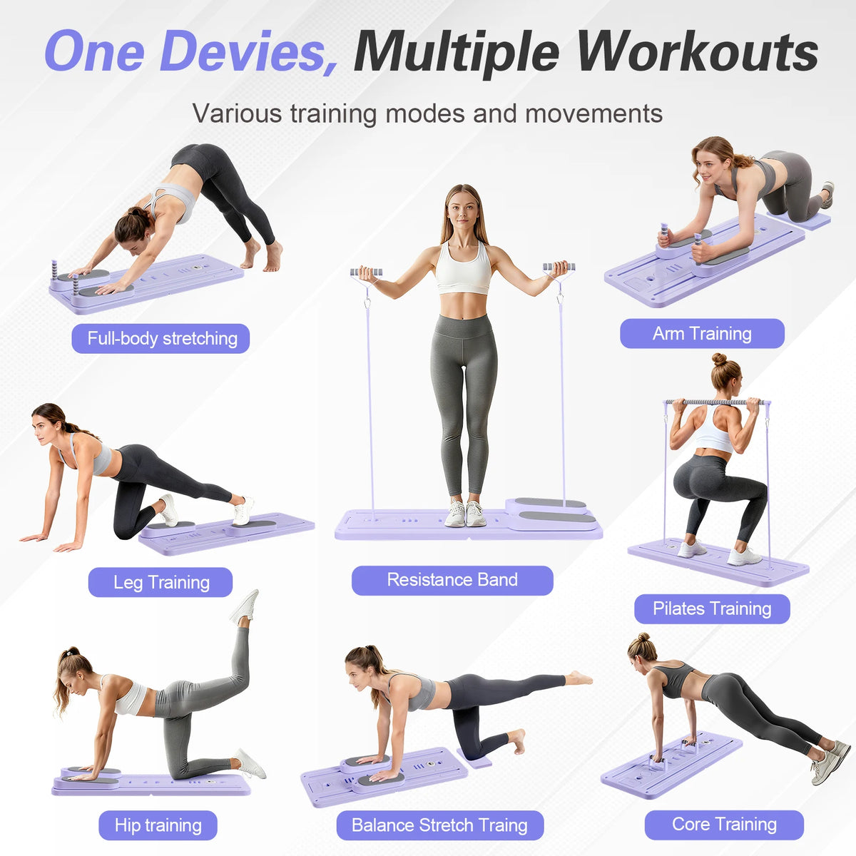 Foldable Pilates Bar for Core & Full-Body Workouts