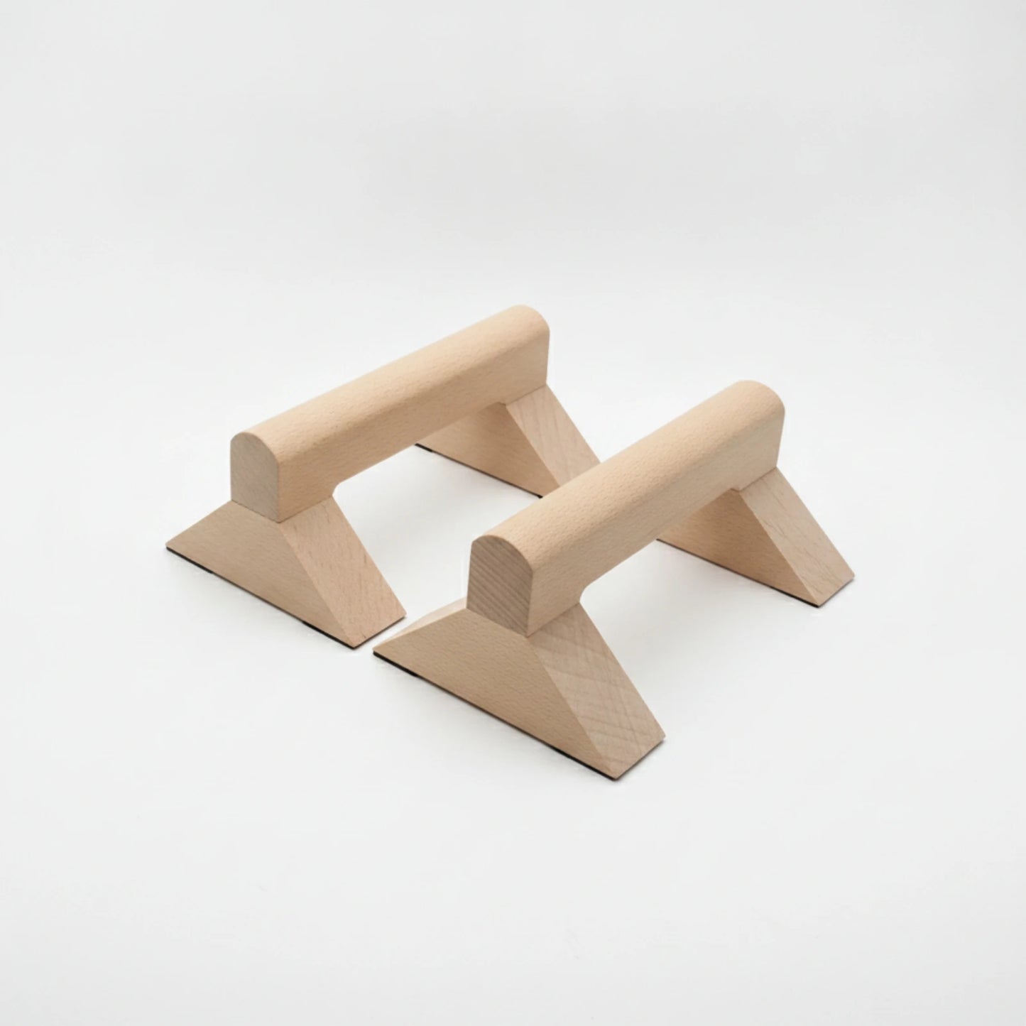 Wooden Push-up Stands Solid Wood Push-up Stands with Triangular Base Parallettes Long-Lasting Fitness Equipment Comfortable Grip