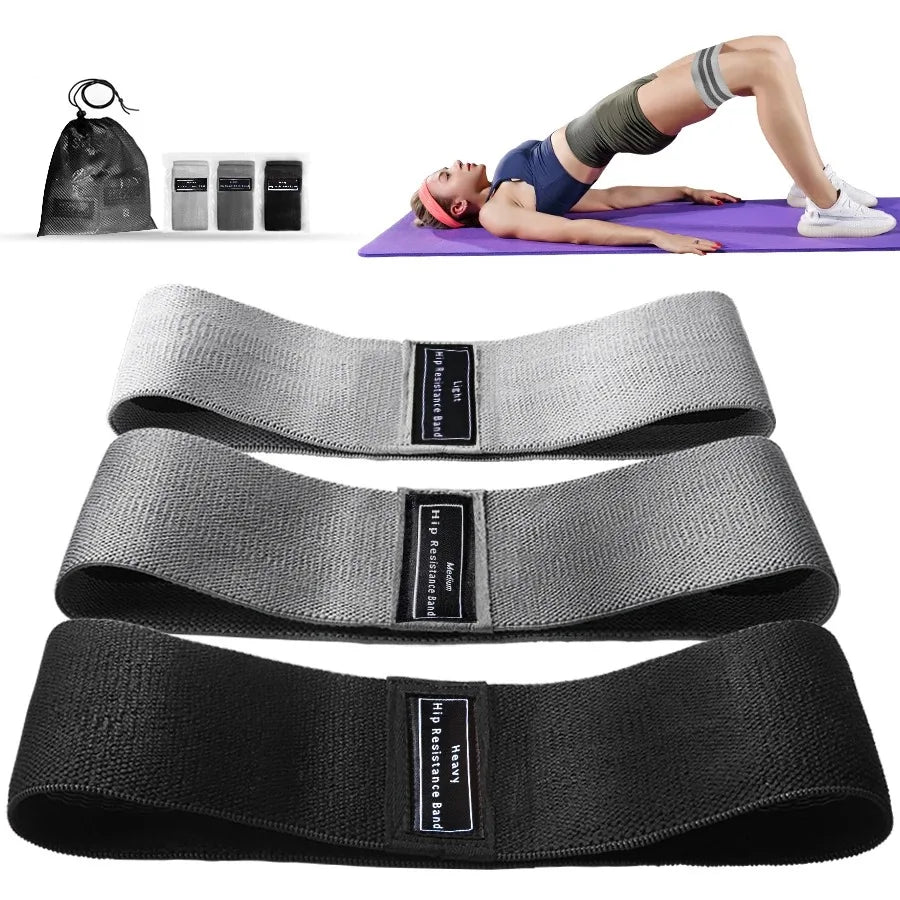 1pc/1 Set Fabric Resistance Hip Bands Glute Thigh Workout Circle for Squats Yoga Stretching Fitness Loops Gym Equipment