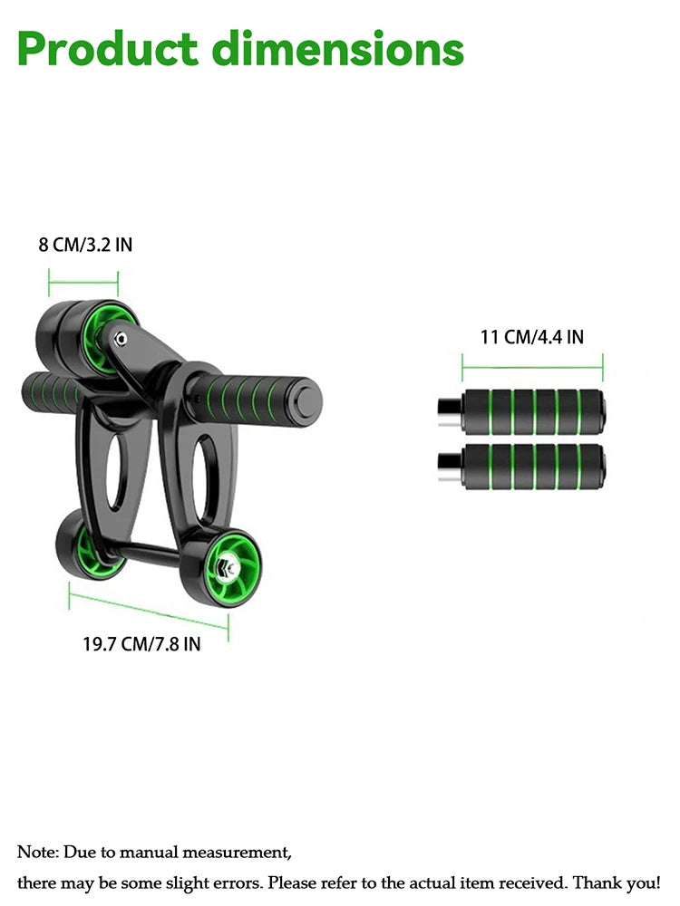 Ab Roller for Abs Workout 4 Wheel AB Wheel Roller Workout System Home Gym Workout Exercise Equipment Abdomen Muscle Training