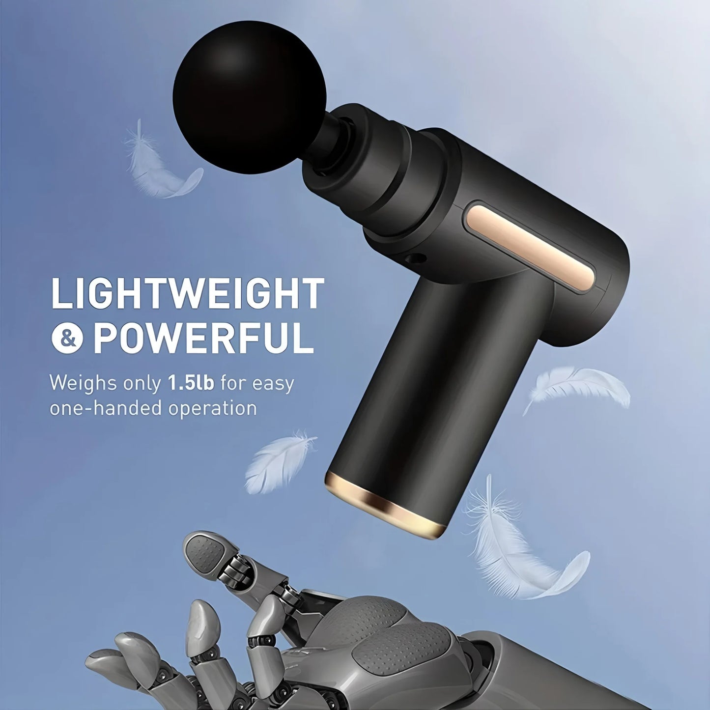 2026Portable Muscle Massage Gun For Body Massage, With Led Touch Screen, Speed Adjustment,, And 4 Replaceable，Rechargeable