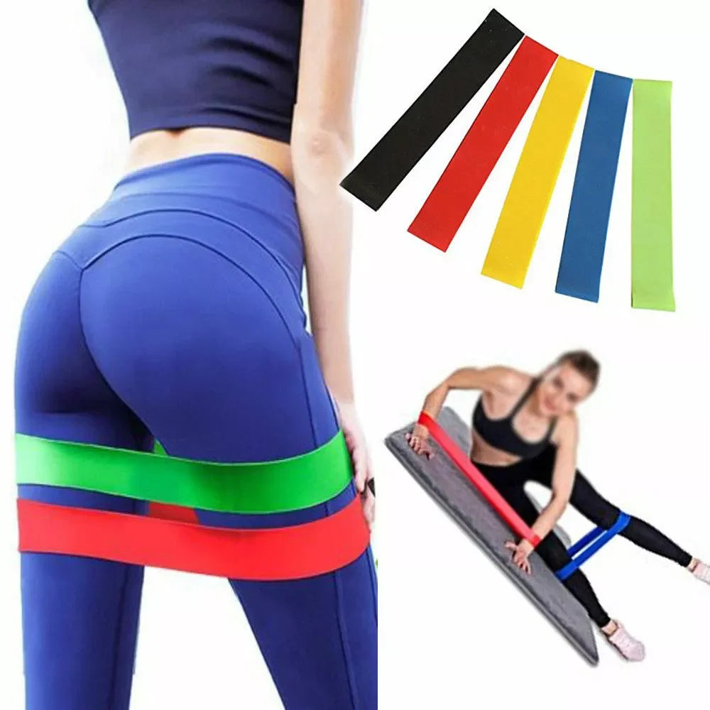 5pcs Resistance Bands Set Color Coded Non Slip Elastic Loop Bands for Yoga Pilates Strength Training Home Gym Workout Fitness
