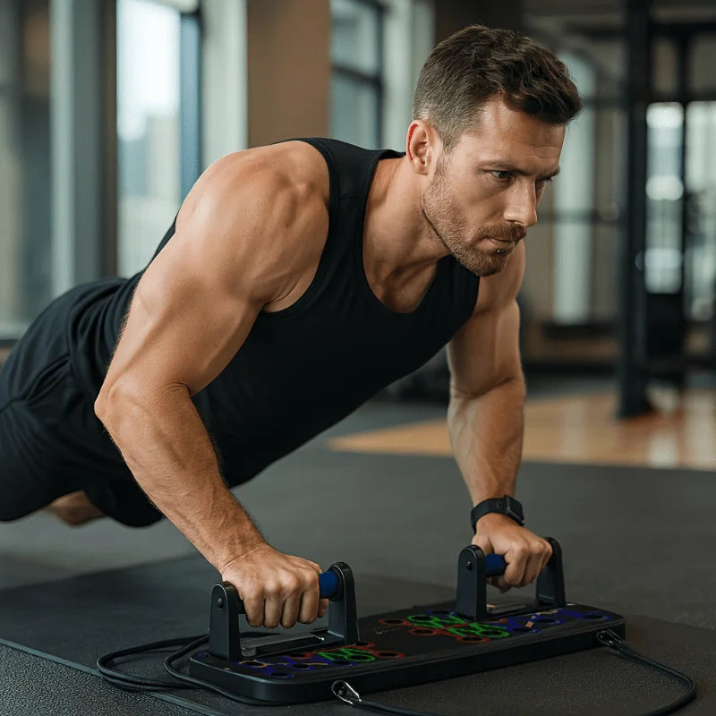 Foldable Push Up Board with Adjustable Positions for Home Gym