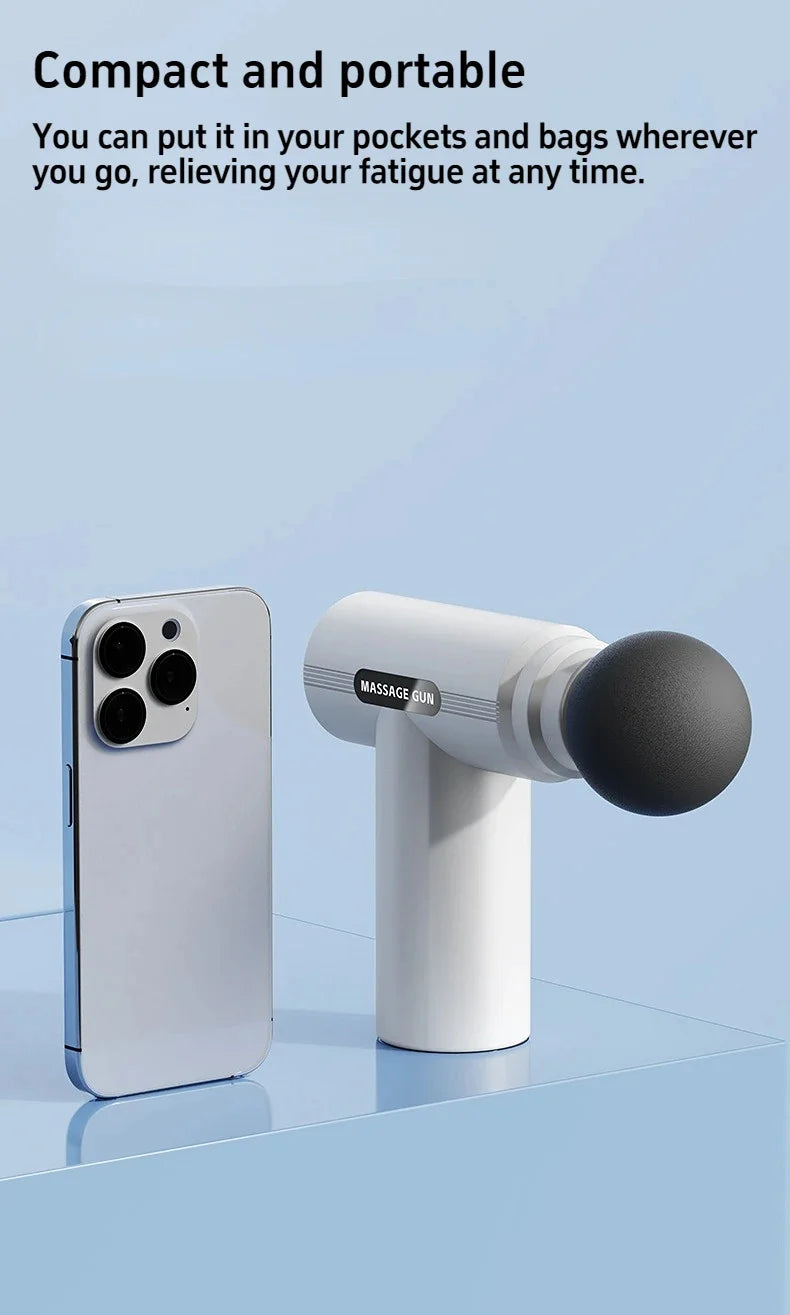 USB Mini Massage Gun Fascia Machine Muscle Relaxation Vibrating Gun Rod Massage Fitness Equipment Neck Grab Fascia Gun