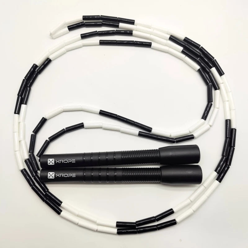 NEVERTOOLATE XROPE  ABS TPE 7mm hard beads jump skipping rope beaded skip rope Professional competition 2.9 meter long handle