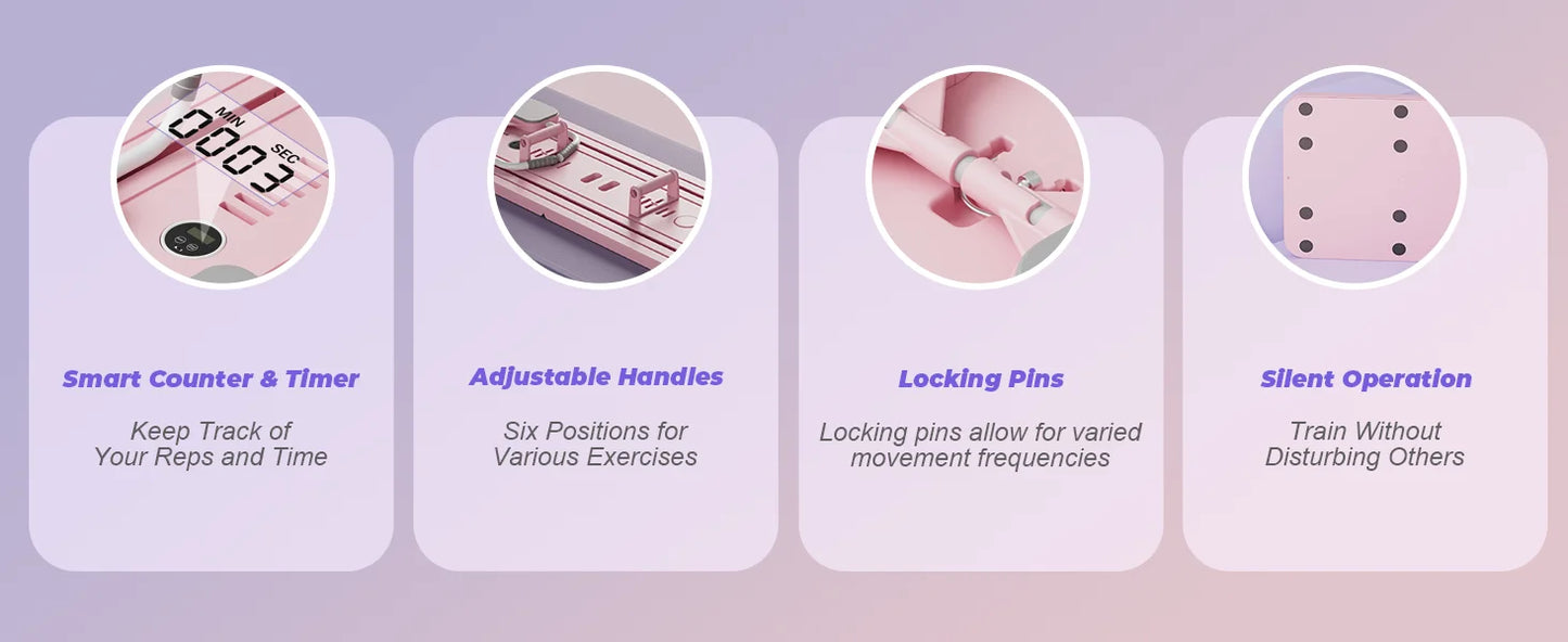 Multifunctional Abdominal Board fitness board Push up Board automatic rebound abdominal muscle curling, home fitness equipment