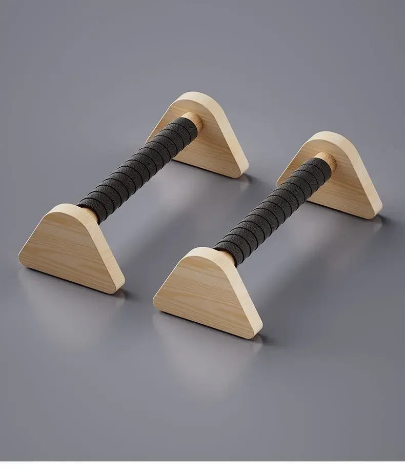 2pcs Wooden Push-up Bar Stands Gym Push Ups Rack Board Fitness Exercise Body Building Training Handstand Parallel Rod