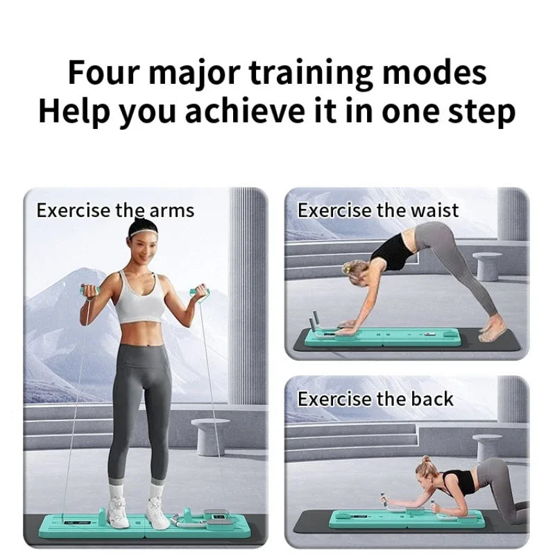 Multifunctional Abdominal Board Home Fitness Equipment Timer Push-up Handles Resistance Band Multifunctional Exercise Equipment