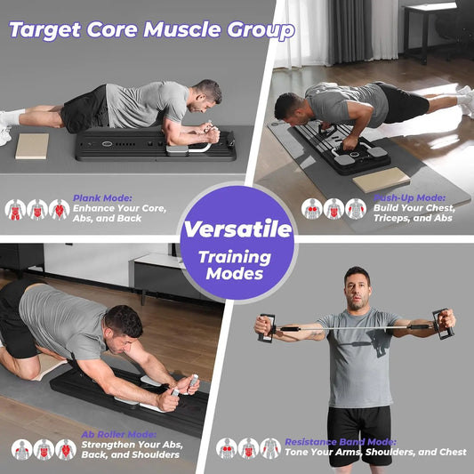 Multifunctional Abdominal Board fitness board Push up Board automatic rebound abdominal muscle curling, home fitness equipment