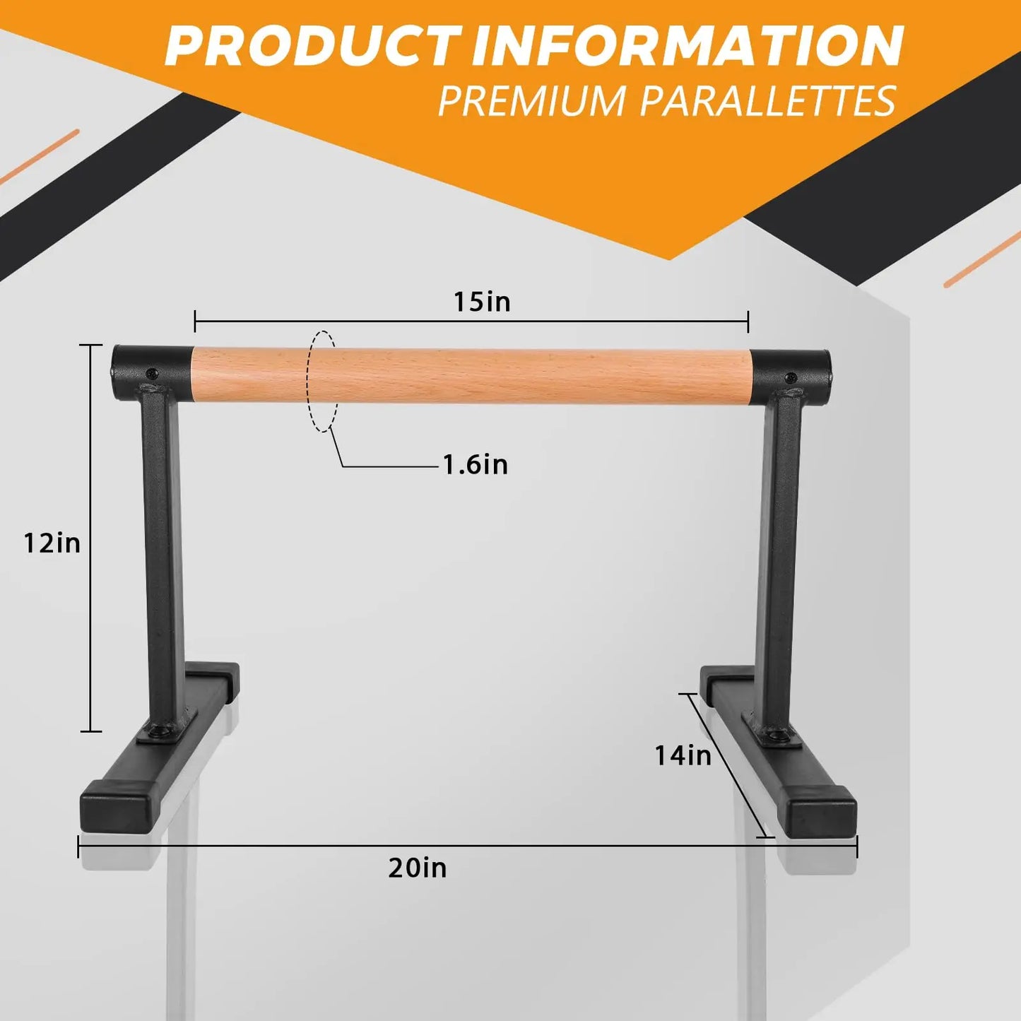 Solid Wood Push Up Board – Anti-Slip Calisthenics Stand for Home Gym Strength Training