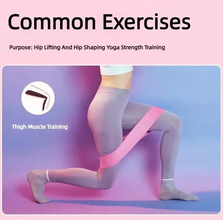 3-Pack Fabric Resistance Bands – Non-Slip Hip, Glute & Thigh Workout Bands for Squats, Yoga & Strength Training