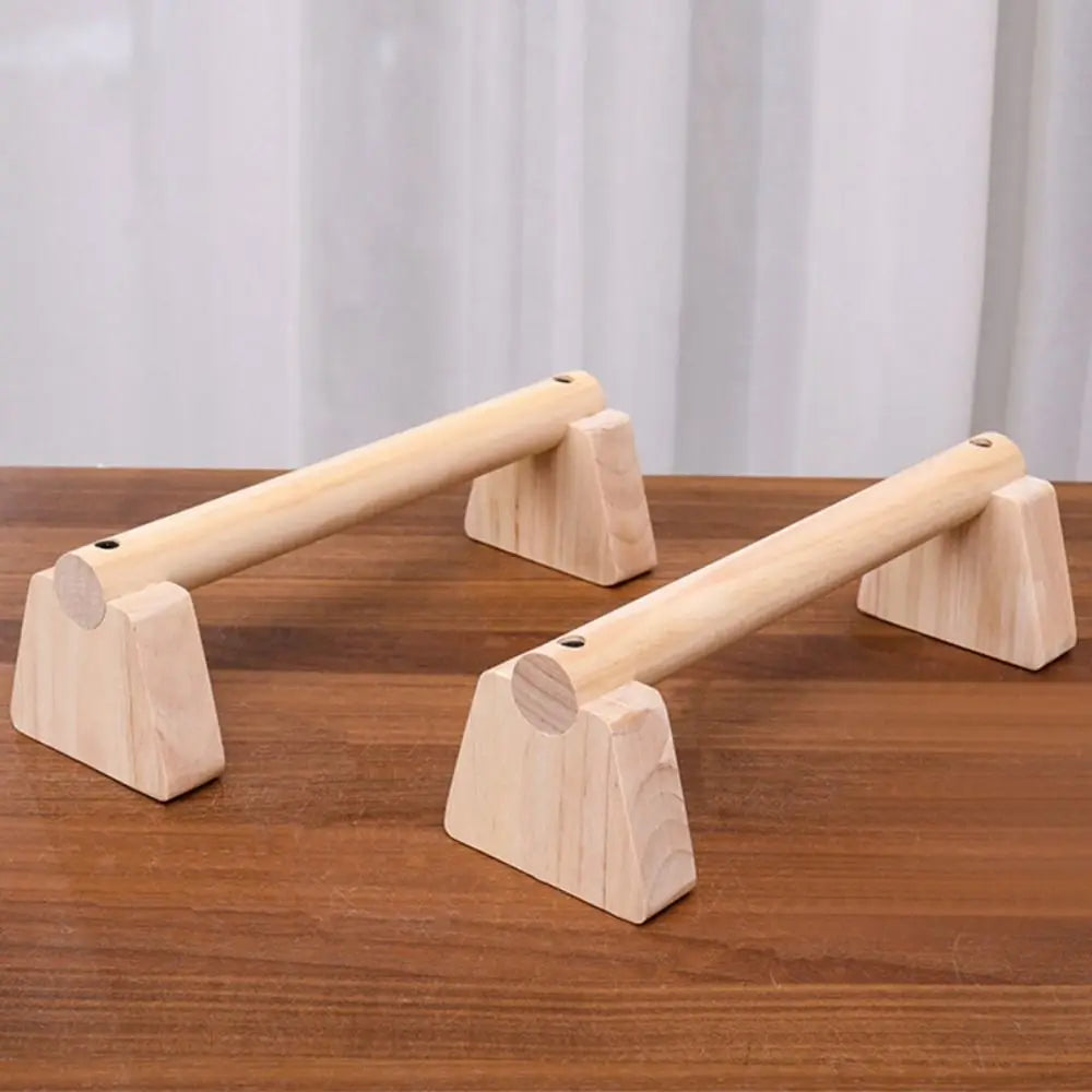Wooden Push Up Bars (Pair) | Non-Slip Parallettes for Strength Training & Calisthenics