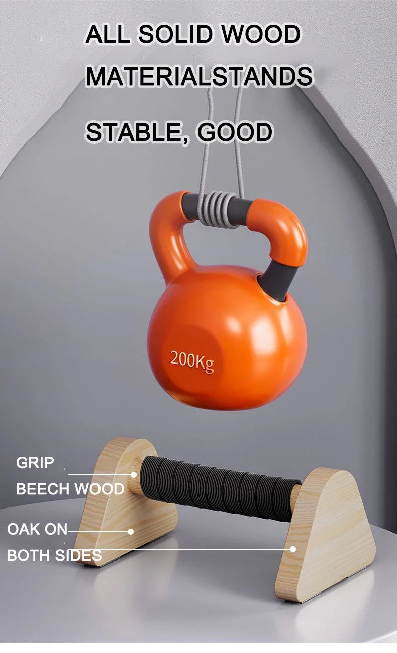 2pcs Wooden Push-up Bar Stands Gym Push Ups Rack Board Fitness Exercise Body Building Training Handstand Parallel Rod