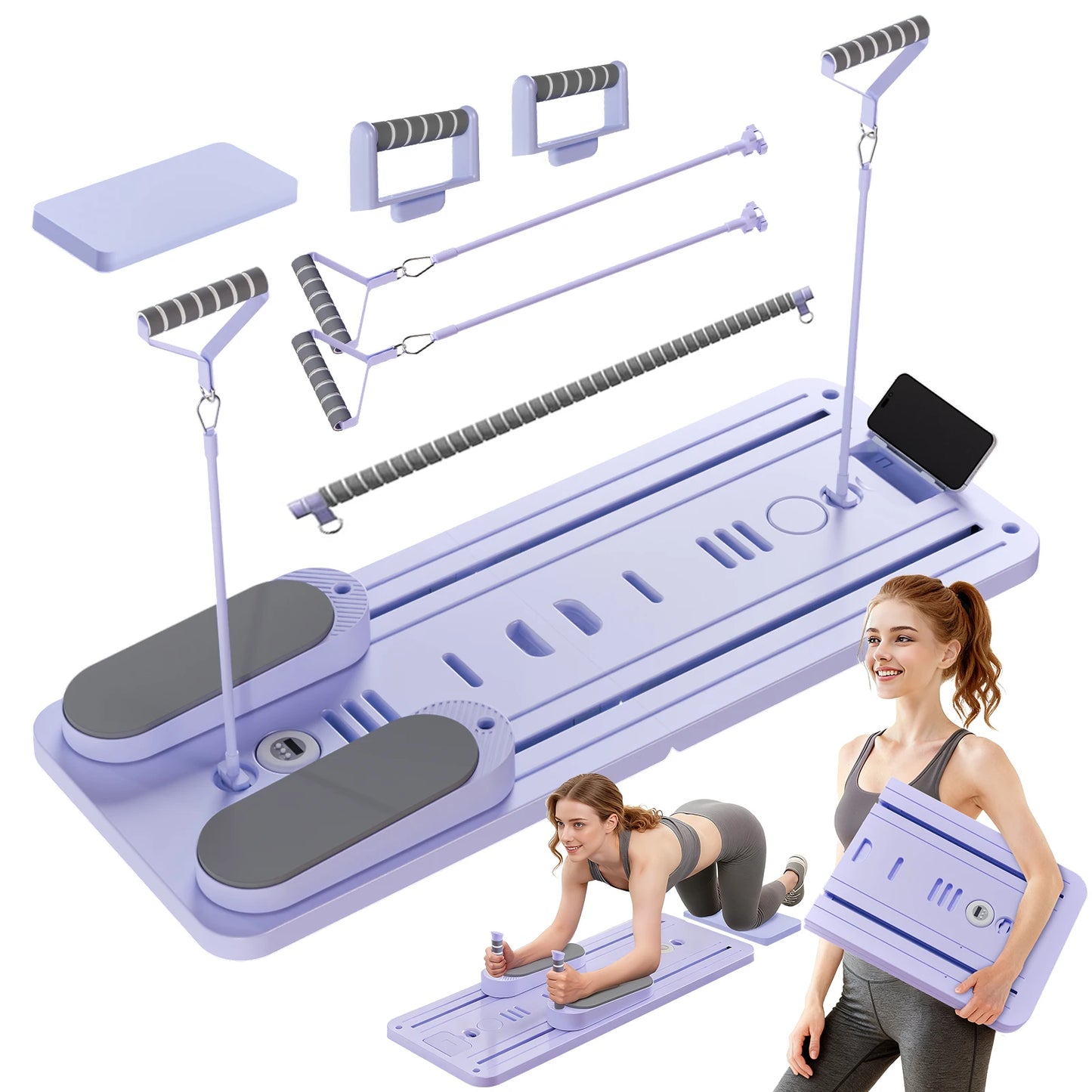 Foldable Pilates Bar for Core & Full-Body Workouts
