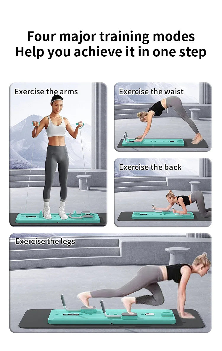 Multifunctional Abdominal Board Home Fitness Equipment Timer Push-up Handles Resistance Band Multifunctional Exercise Equipment