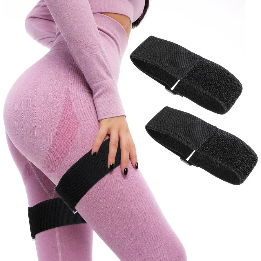 2 Pcs Occlusion Bands Glutes Hip Building Blood Flow Restriction Bands BFR Bundle Booty Bands Best Fabric Resistance Bands for