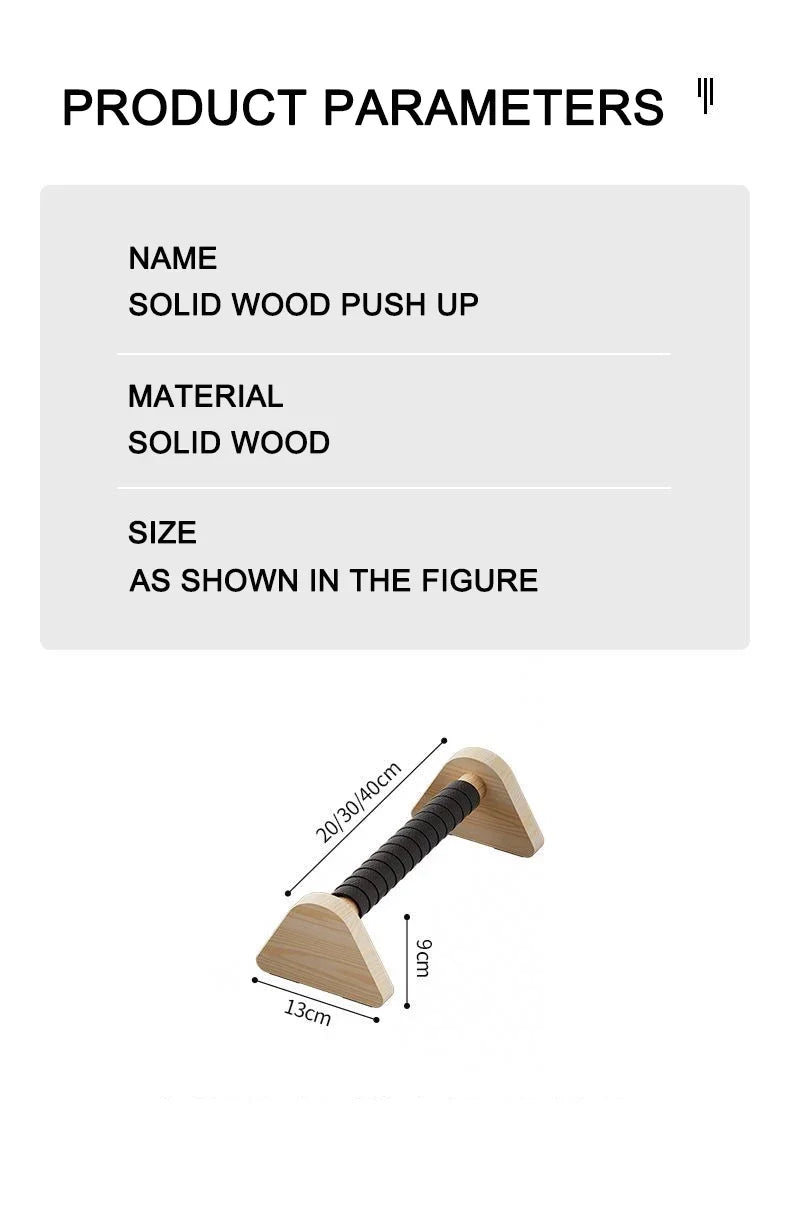 2pcs Wooden Push-up Bar Stands Gym Push Ups Rack Board Fitness Exercise Body Building Training Handstand Parallel Rod
