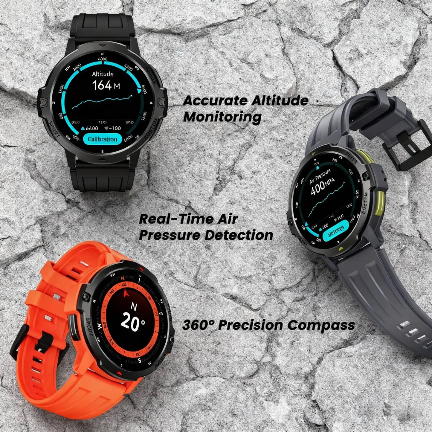 LEADOYS C31 Men's GPS Smartwatch Reloj Inteligente Para Hombre Outdoor Fitness Swimming Running Jumping Rope Smart Wrist Watch
