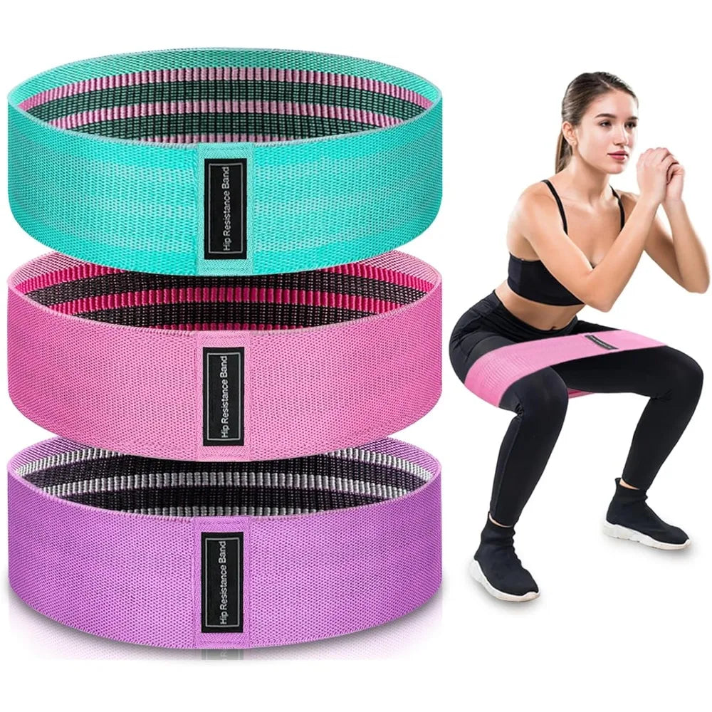 Progression Fitness Fabric Resistance Bands Set | 3-Level Exercise Bands for Glute, Leg & Full Body Workouts